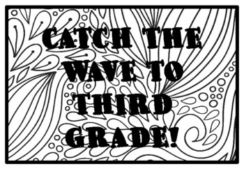 CATCH THE WAVE TO THIRD GRADE!, Summer Activity, Summer Coloring Pages
