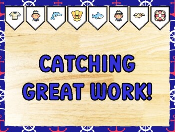CATCHING GREAT WORK! Nautical Bulletin Board Kit & Door Décor