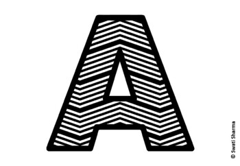 Chevron Stripes Bulletin Board Letters, Alphabet Posters, Classroom Decor