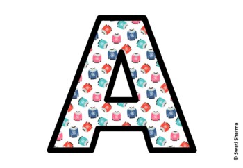 Christmas Ugly Sweater Bulletin Board Letters, Alphabet Posters