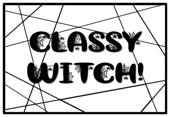 CLASSY WITCH!, Halloween Coloring Pages, Halloween Morning Work
