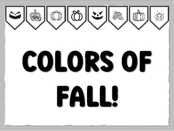 COLORS OF FALL! Pumpkin Bulletin Board Kit, Ready to print Pumpkin Classroom De