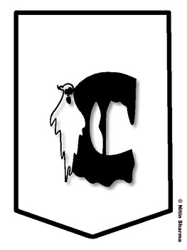 CREEPY BOOKS COME OUT DURING HALLOWEEN! Halloween Bulletin Board Letters, H