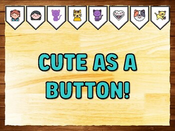 CUTE AS A BUTTON! Cat Printable Bulletin Board Kit & Door Décor