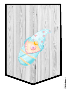 Cute Toddler Gnomes Bulletin Board Decor, Cute Toddler Gnomes Banner, Cute