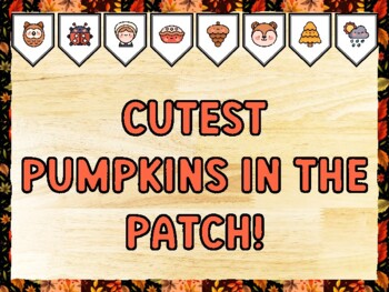 CUTEST PUMPKINS IN THE PATCH! Fall Bulletin Board Kit & Door Décor