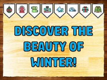 DISCOVER THE BEAUTY OF WINTER! Winter Printable Bulletin Board Kit & Door Déc