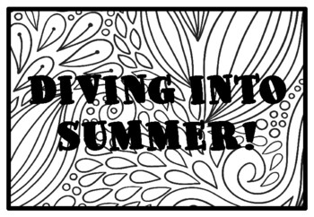 DIVING INTO SUMMER!, Summer Activity, Summer Coloring Pages