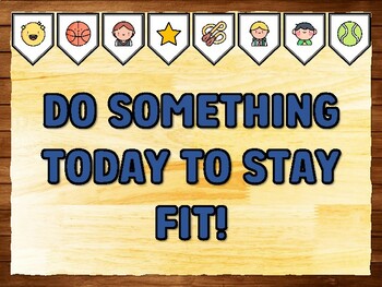DO SOMETHING TODAY TO STAY FIT! Gym Room Printable Bulletin Board Kit & Door