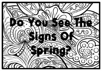 DO YOU SEE THE SIGNS OF SPRING? Spring Activity, Spring Coloring Pages