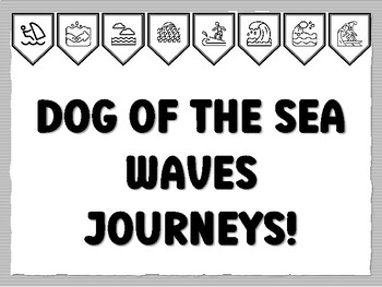 DOG OF THE SEA WAVES JOURNEYS! Wave Bulletin Board Kit, Ready to print Wave C