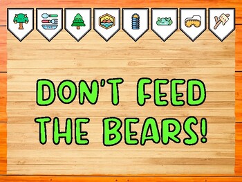 DON'T FEED THE BEARS! Camping Bulletin Board Kit
