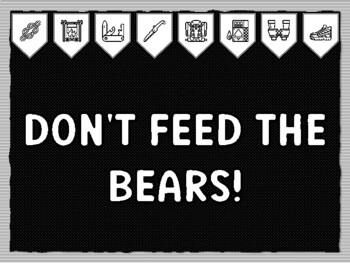 DON'T FEED THE BEARS! Camping Theme Bulletin Board Kit, Door Décor, Camping C