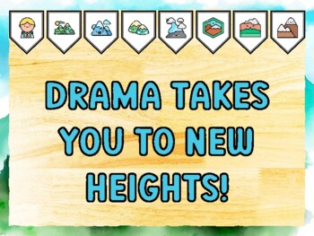 DRAMA TAKES YOU TO NEW HEIGHTS! Mountain Bulletin Board Kit