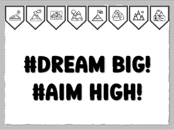 #DREAM BIG! #AIM HIGH! Mountains Bulletin Board Kit
