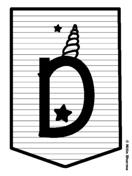DREAM BIG AND SPARKLE ON! Unicorn Bulletin Board Letters