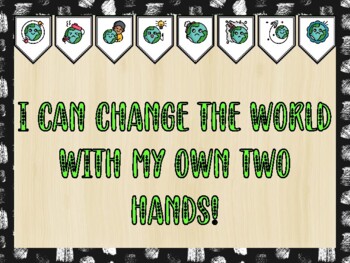 Earth Day Bulletin Board Kit & Door Décor, I CAN CHANGE THE WORLD WITH MY OWN