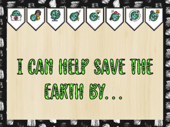 Earth Day Bulletin Board Kit & Door Décor, I CAN HELP SAVE THE EARTH BY… 