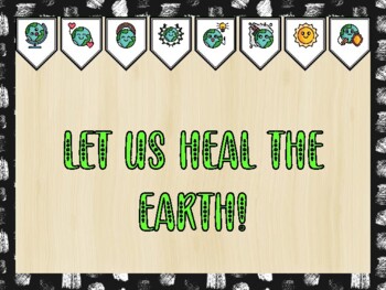 Earth Day Bulletin Board Kit & Door Décor, LET US HEAL THE EARTH!