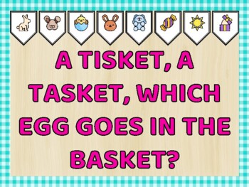 Easter Bulletin Board Kit & Door Décor, A TISKET, A TASKET, WHICH EGG GOES IN