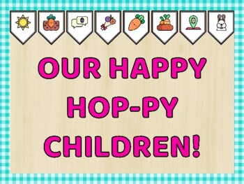 Easter Bulletin Board Kit & Door Décor, OUR HAPPY HOP-PY CHILDREN!