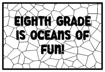 EIGHTH GRADE IS OCEANS OF FUN! Summer Craftivity Eighth Grade