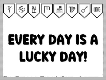EVERY DAY IS A LUCKY DAY! St. Patrick's Day Bulletin Board Kit, Ready to print