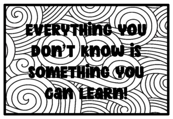 EVERYTHING YOU DON'T KNOW IS SOMETHING YOU CAN LEARN!, Growth Mindset Activity