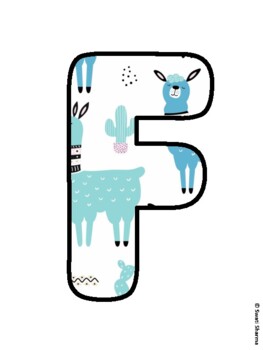FA LAL LA LA LLAMA! Alpaca, Llama Bulletin Board Letters