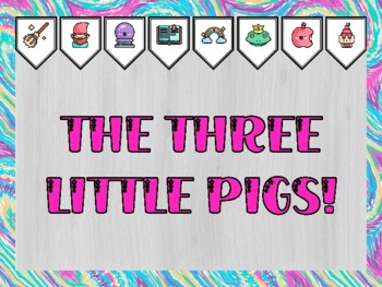 Fairy Tales Bulletin Board Kit & Door Décor, THE THREE LITTLE PIGS!