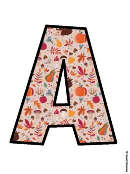 Fall, Autumn Bulletin Board Letters, Fall Hallway Display