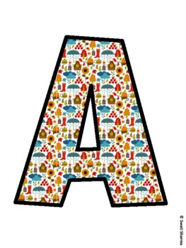 Fall, Autumn Bulletin Board Letters, Fall Hallway Display