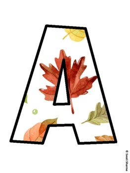 Fall, Autumn Bulletin Board Letters, Fall Hallway Display
