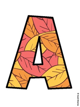 Fall, Autumn Bulletin Board Letters, Fall Hallway Display