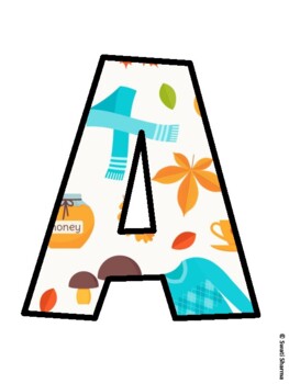 Fall, Autumn Bulletin Board Letters, Fall Hallway Display