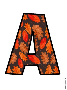 Fall, Autumn Bulletin Board Letters, Fall Hallway Display