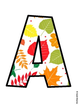 Fall, Autumn Bulletin Board Letters, Fall Hallway Display