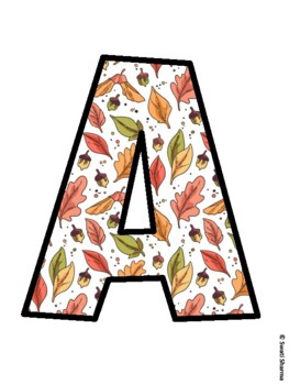 Fall, Autumn Bulletin Board Letters, Fall Hallway Display