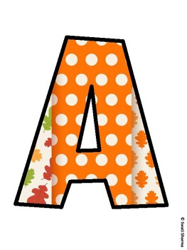 Fall, Autumn Bulletin Board Letters, Fall Hallway Display