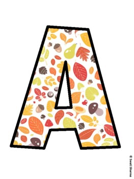 Fall, Autumn Bulletin Board Letters, Fall Hallway Display