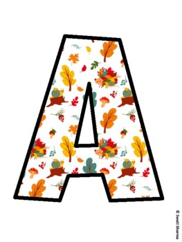 Fall, Autumn Bulletin Board Letters, Fall Hallway Display