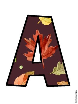 Fall, Autumn Bulletin Board Letters, Fall Hallway Display