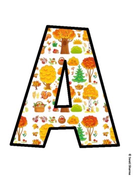 Fall, Autumn Bulletin Board Letters, Fall Hallway Display