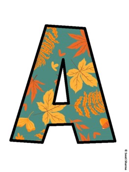 Fall, Autumn Bulletin Board Letters, Fall Hallway Display