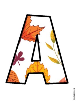 Fall, Autumn Bulletin Board Letters, Fall Hallway Display