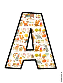 Fall, Autumn Bulletin Board Letters, Fall Hallway Display