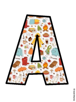 Fall, Autumn Bulletin Board Letters, Fall Hallway Display