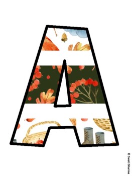 Fall, Autumn Bulletin Board Letters, Fall Hallway Display
