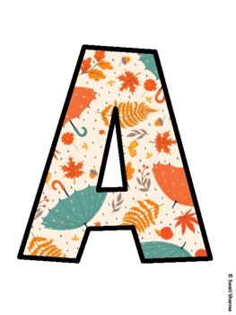 Fall, Autumn Bulletin Board Letters, Fall Hallway Display