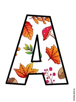 Fall, Autumn Bulletin Board Letters, Fall Hallway Display